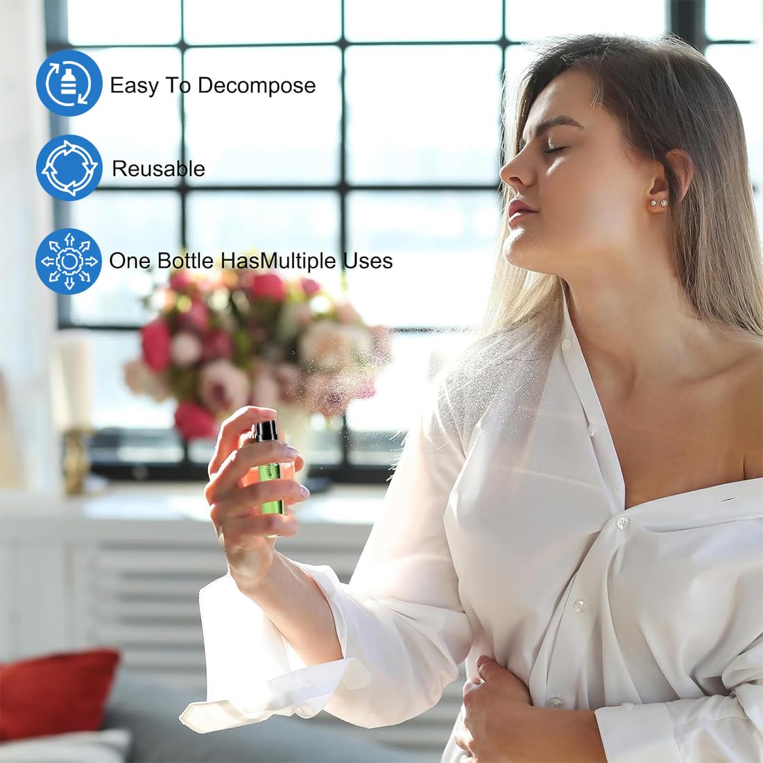 15 Piezas 5ml Botella Spray,Botella de Spray rellenable Vacío Pequeña,Botellas Aerosol Vacío Plástico,Botella de Pulverizadora Transparente Portátil,para Aceites Esenciales, Limpieza, Perfume