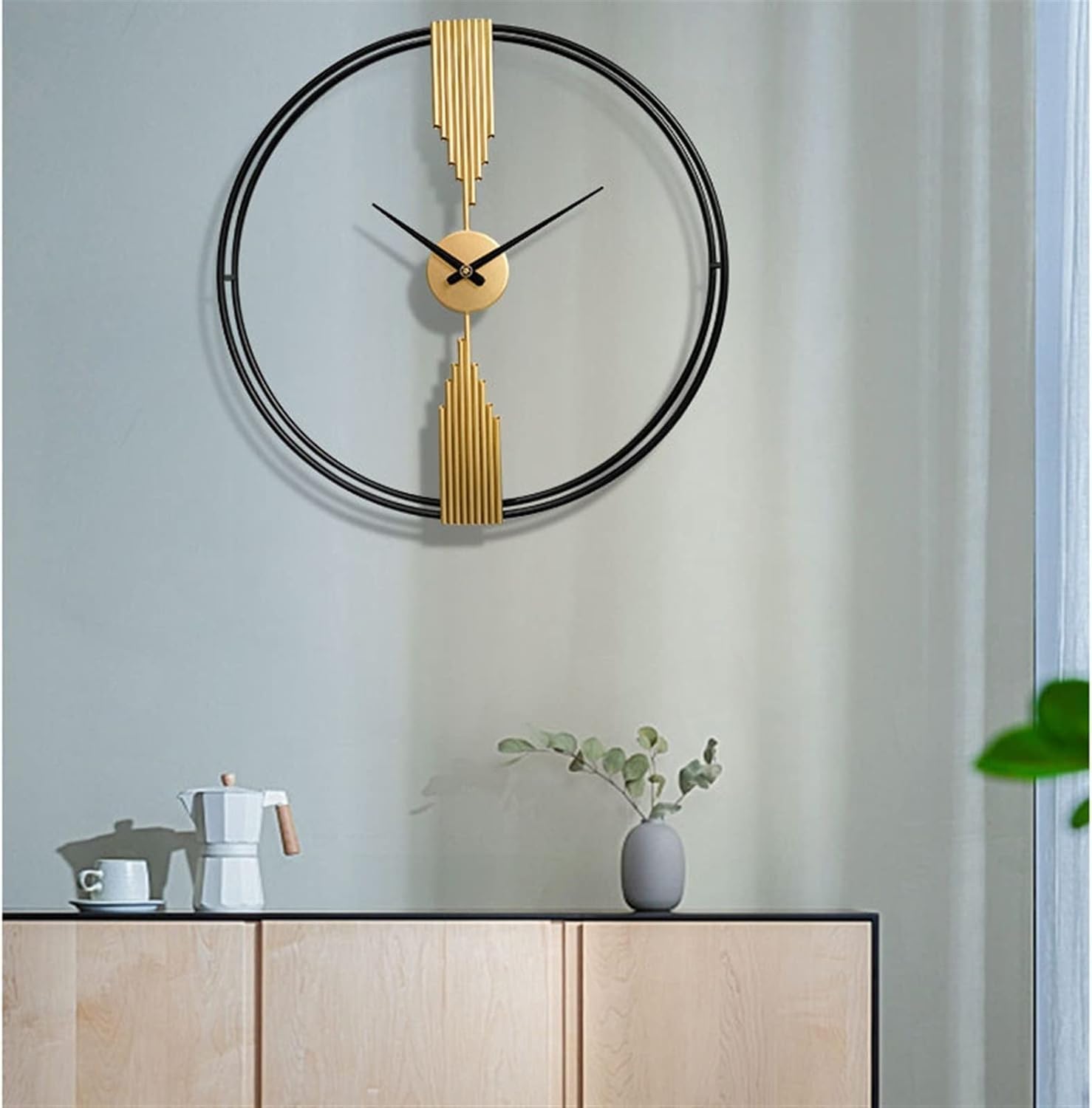 LHD Decorative Clocks/Metal Wall Clock/Watch Designer Big/Large for Home Decoration Living Room Bedroom Office Hotel (B0D9C2YSFH) Amazon Price History, Amazon Price Tracker