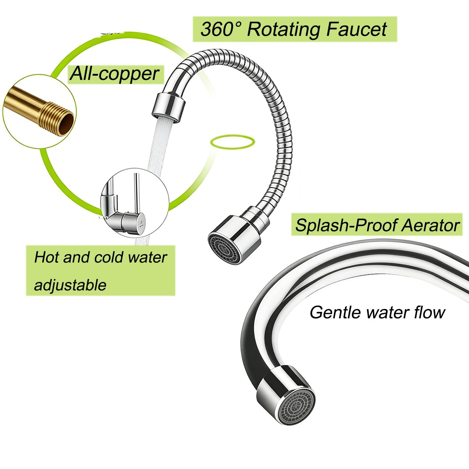Fregadero Camper de Empotrar con Grifos, Lavabo Caravana de Acero Inoxidable, Incluye Desagüe, Apto para Caravanas, Yates, Barcos y Camiones