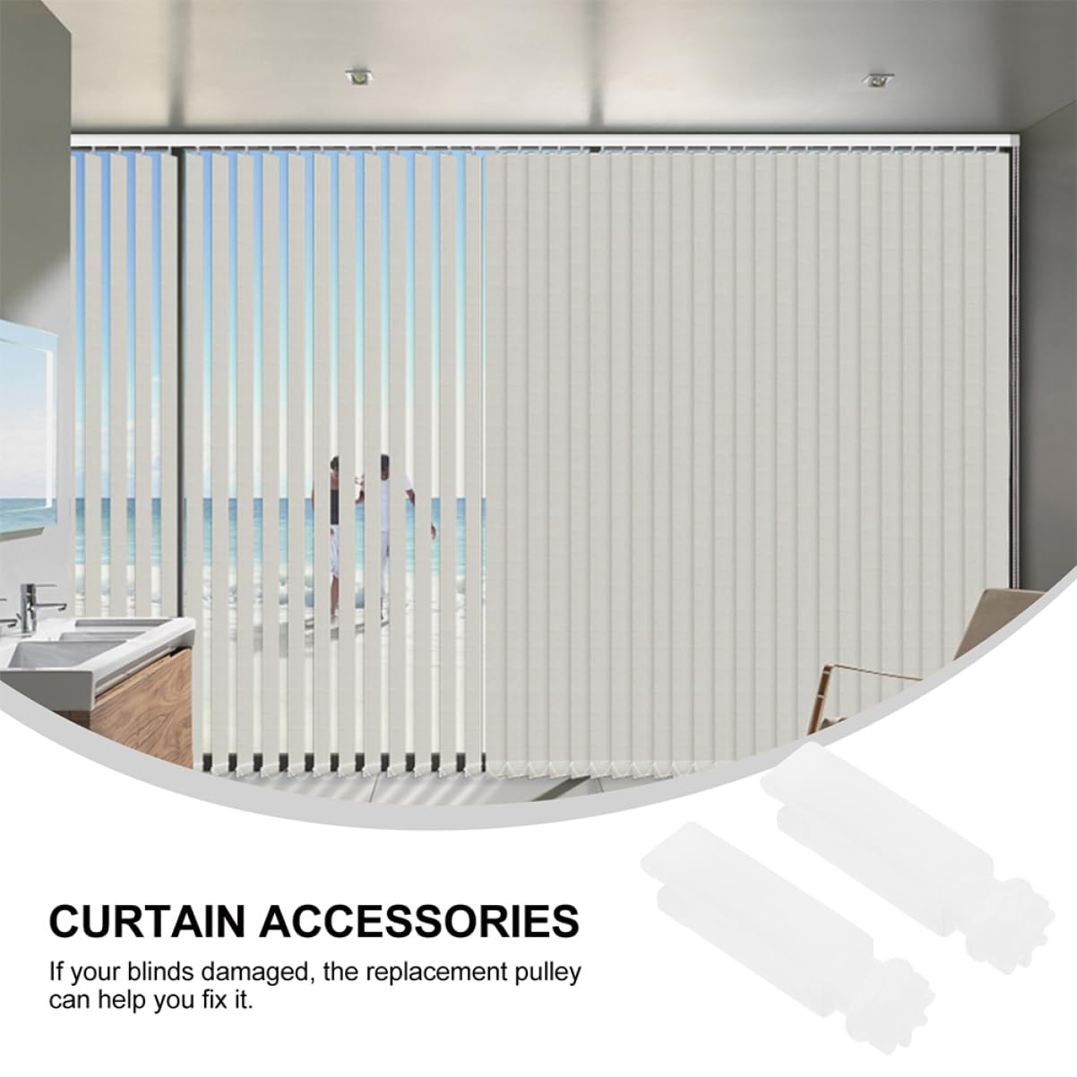 PRETYZOOM 100pièces Tiges De Remplacement PVC pour Stores Verticaux Accessoires De Réparation De Stores à Lamelles Verticales