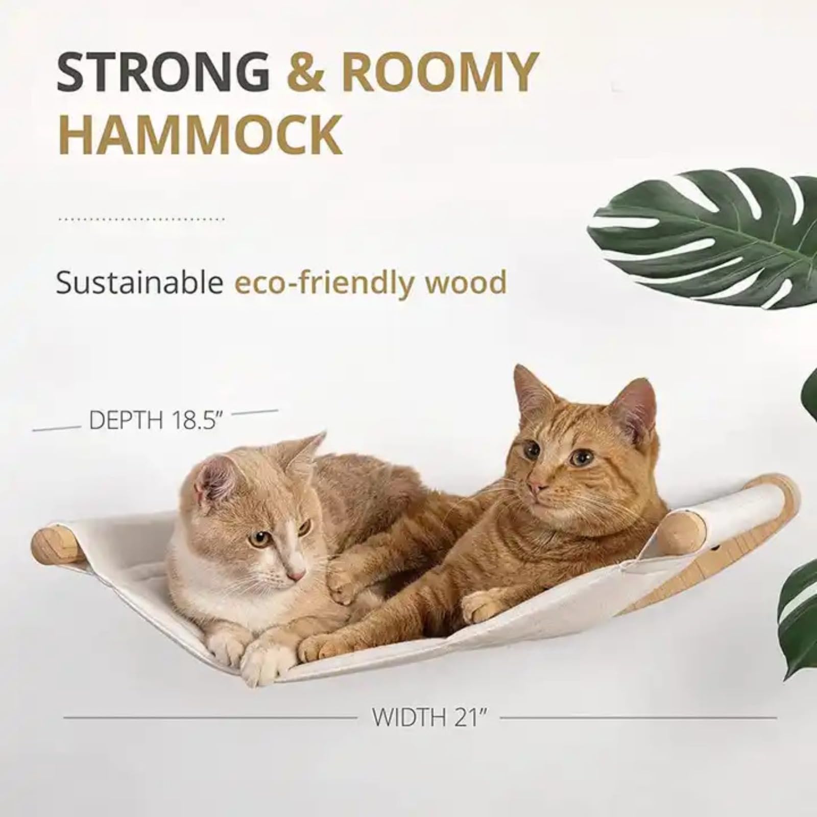 Amaca da parete per gatto, albero per gatti con tiragraffi in sisal, kit di posatoi da arrampicata da parete composto da 1 amaca, 2 gradini, telaio da arrampicata per gatti, letto in legno per gattini