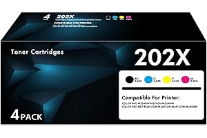 HP 202X 3-Pack High Yield Cyan/Magenta/Yellow Toner Cartridges for Select HP Color LaserJet Printers