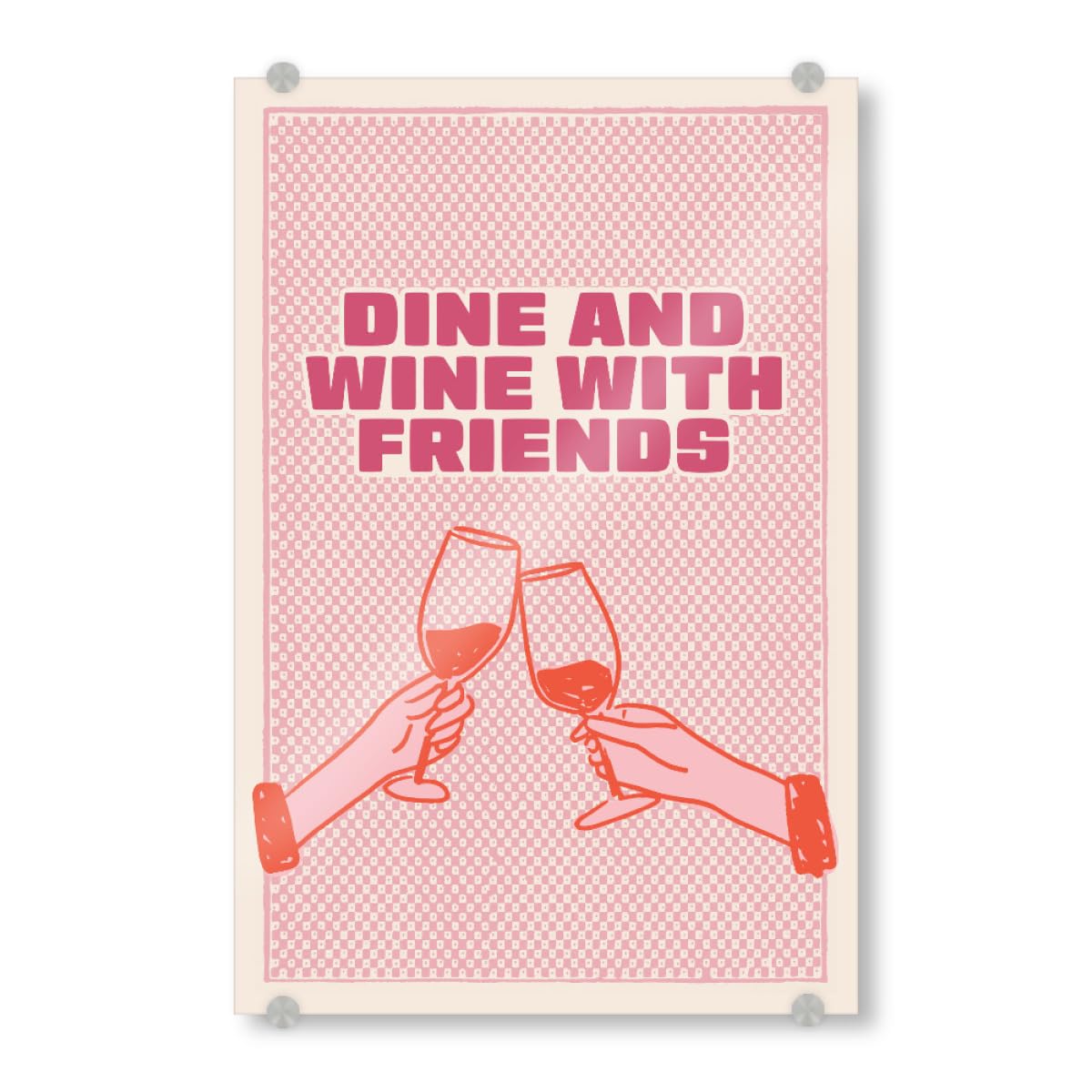 artboxONE Acrylglasbild 60x40 cm Typografie Malou Studio-Dine & Wine - Bild Wein aperol Spritz Campari