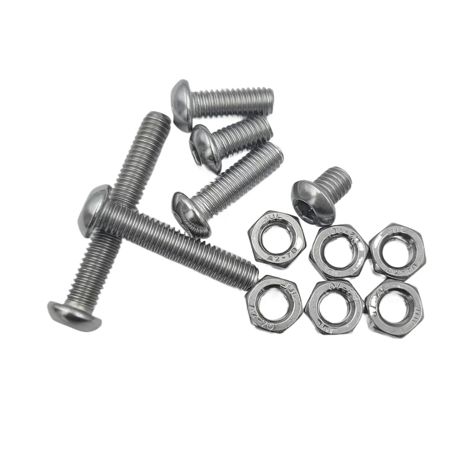 Assortiment de 84 boulons à tête cylindrique hexagonale M6 x 8 mm, 12 mm, 16 mm, 20 mm, 30 mm et 40 mm, écrous et vis en acier inoxydable 304 à six pans creux