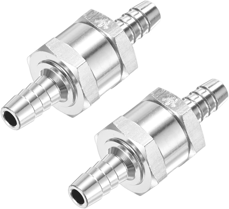 Válvula de retenção de combustível M METERXITY em alumínio para linha de 8 mm – Pacote com 2