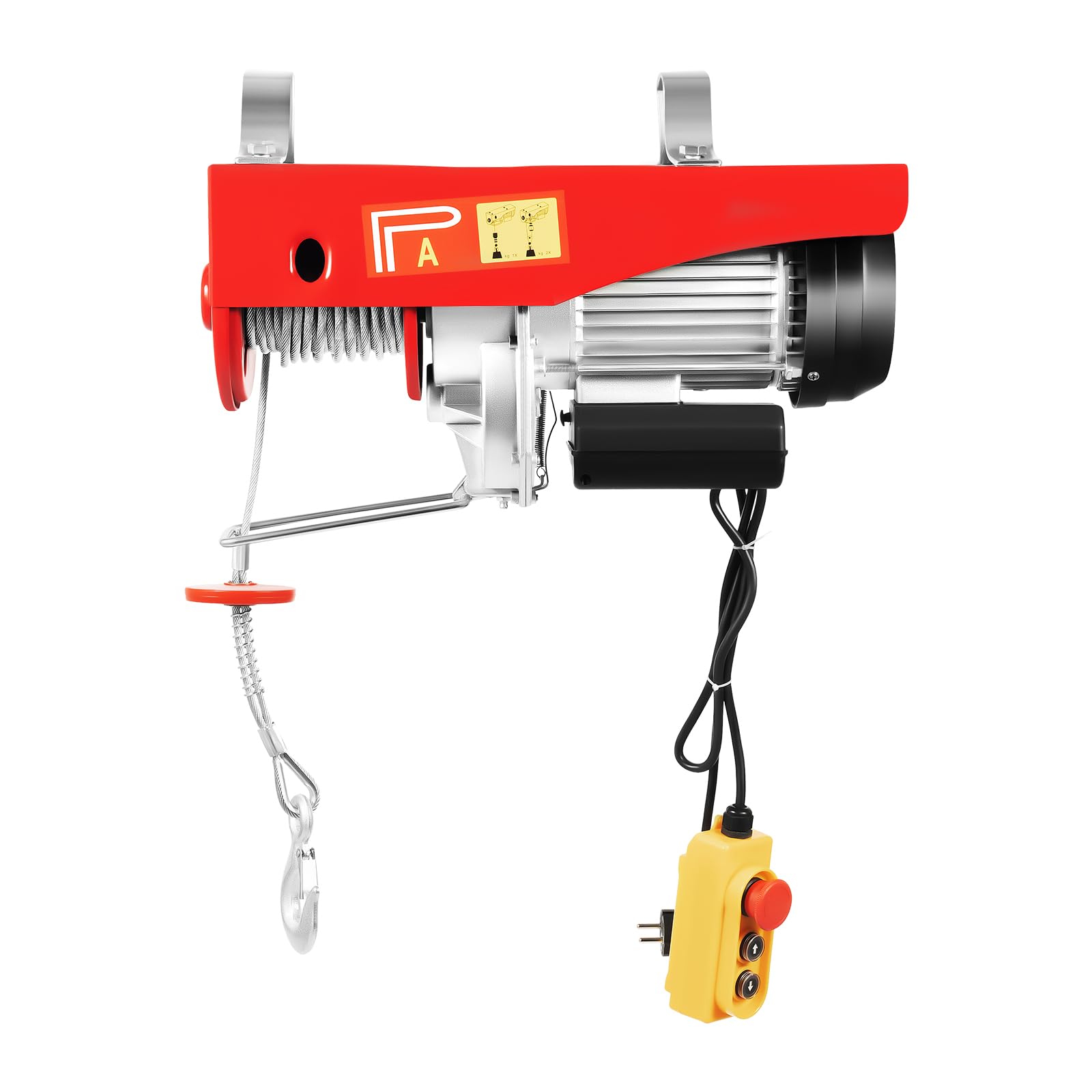 800KG/1000KG Elektrischer Flaschenzug Seilzug Elektrische Winde Drahtseilzug Hebezeug Kettenzug Fabrikseilwinde mit 12 Meter Kabel 1350–1450 W (1000KG)