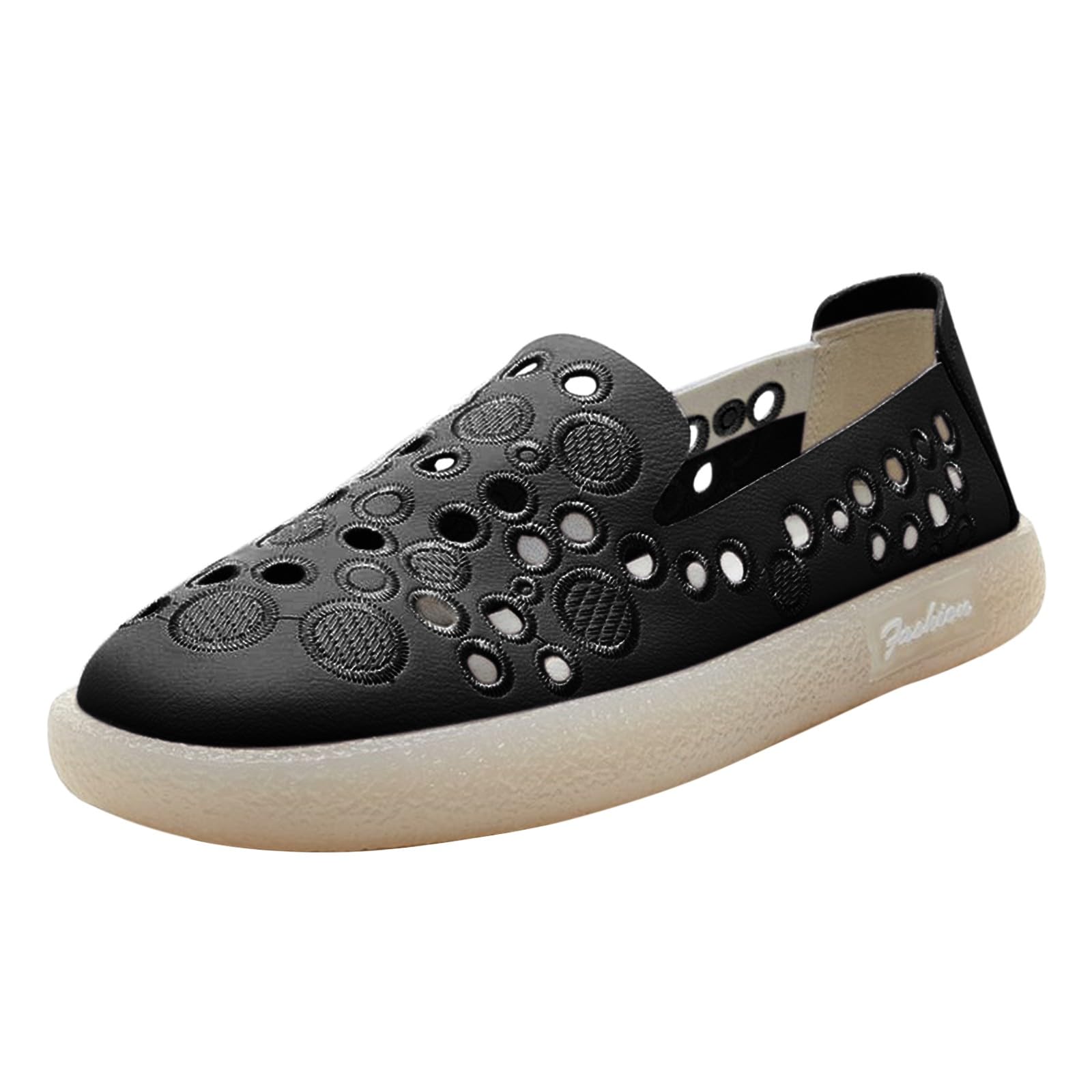 Zapatos de cuero de verano transpirables con aberturas para mujer 7
