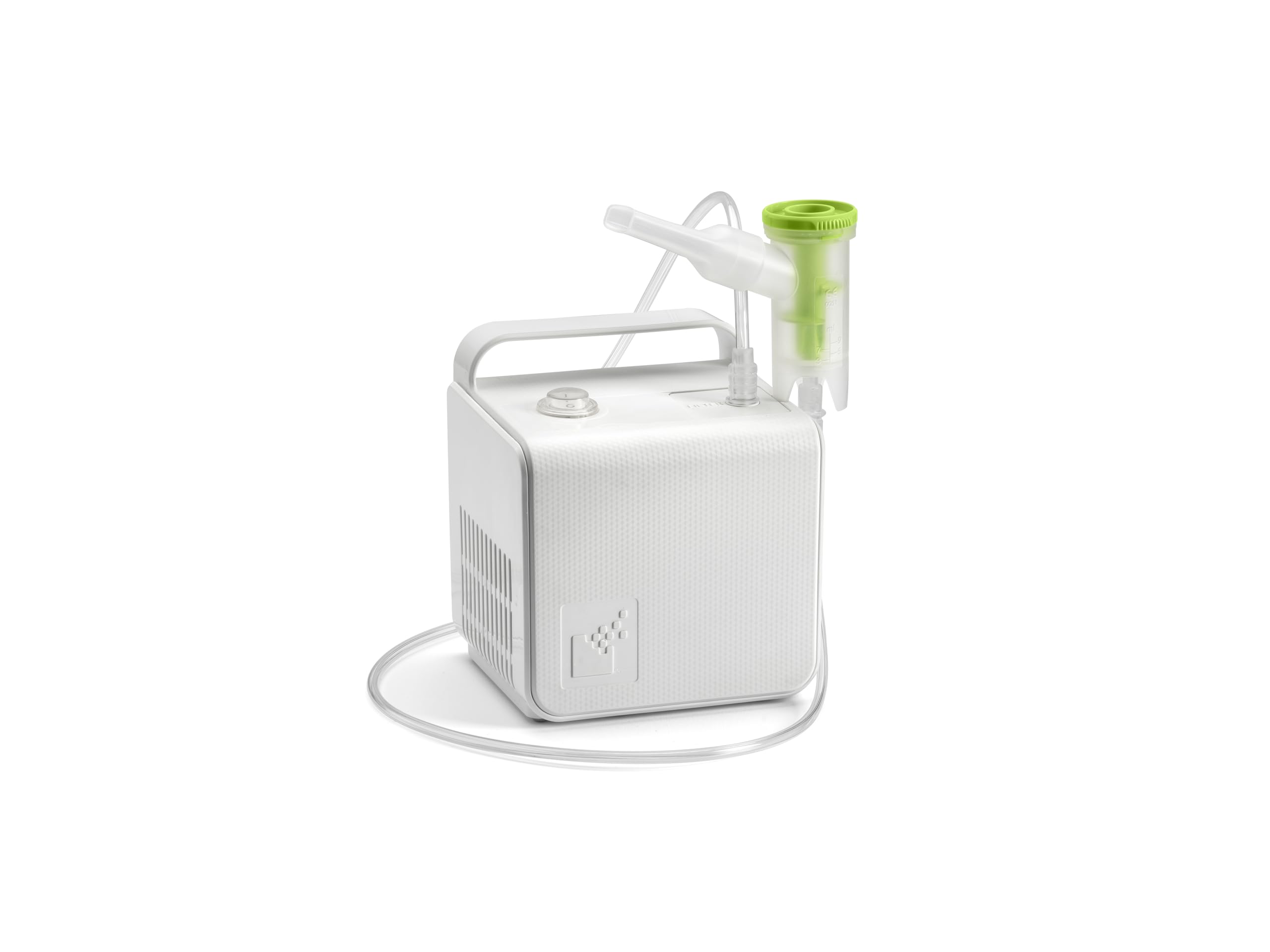 Air Liquide Healthcare, SOFFIO CUBE, Apparecchio per Aerosolterapia per il Trattamento delle Basse Vie Respiratorie, Leggero e Compatto, Adatto per Adulti e Bambini, Trattamento Sicuro ed Efficace