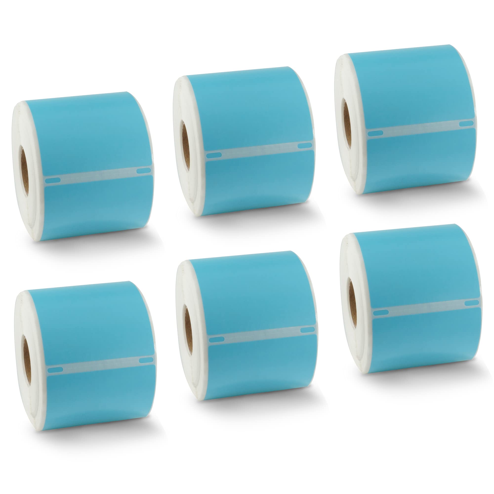 BETCKEY - Etichette di ricambio compatibili DYMO 30256 (2-5/16" x 4") - Compatibile con stampanti desktop Rollo, DYMO Labelwriter 450, 4XL e Zebra [6 rotoli - 1800 etichette, azzurro]