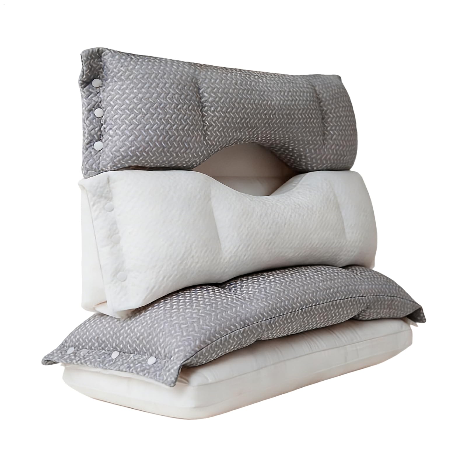 Almohada De Cama Soporte Ergonómico de Cuello | Almohada para Dormir de Lado y de Espalda Para Mujeres Y Hombres Adolescentes Mayores Y Adultos Hotel Viaje Sofá Dormitorio