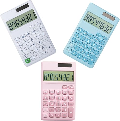 Miniatura 7 de Calculadoras estándar básicas, calculadora digital pequeña de escritorio con pantalla LCD de 8 dígitos, calculadora inteligente de energía solar con