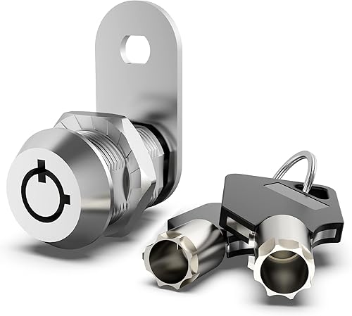 Paquete de 6 cerraduras de gabinete con llaves, cerraduras de leva de 1-18 pulgadas con llave similar, cerradura de almacenamiento para