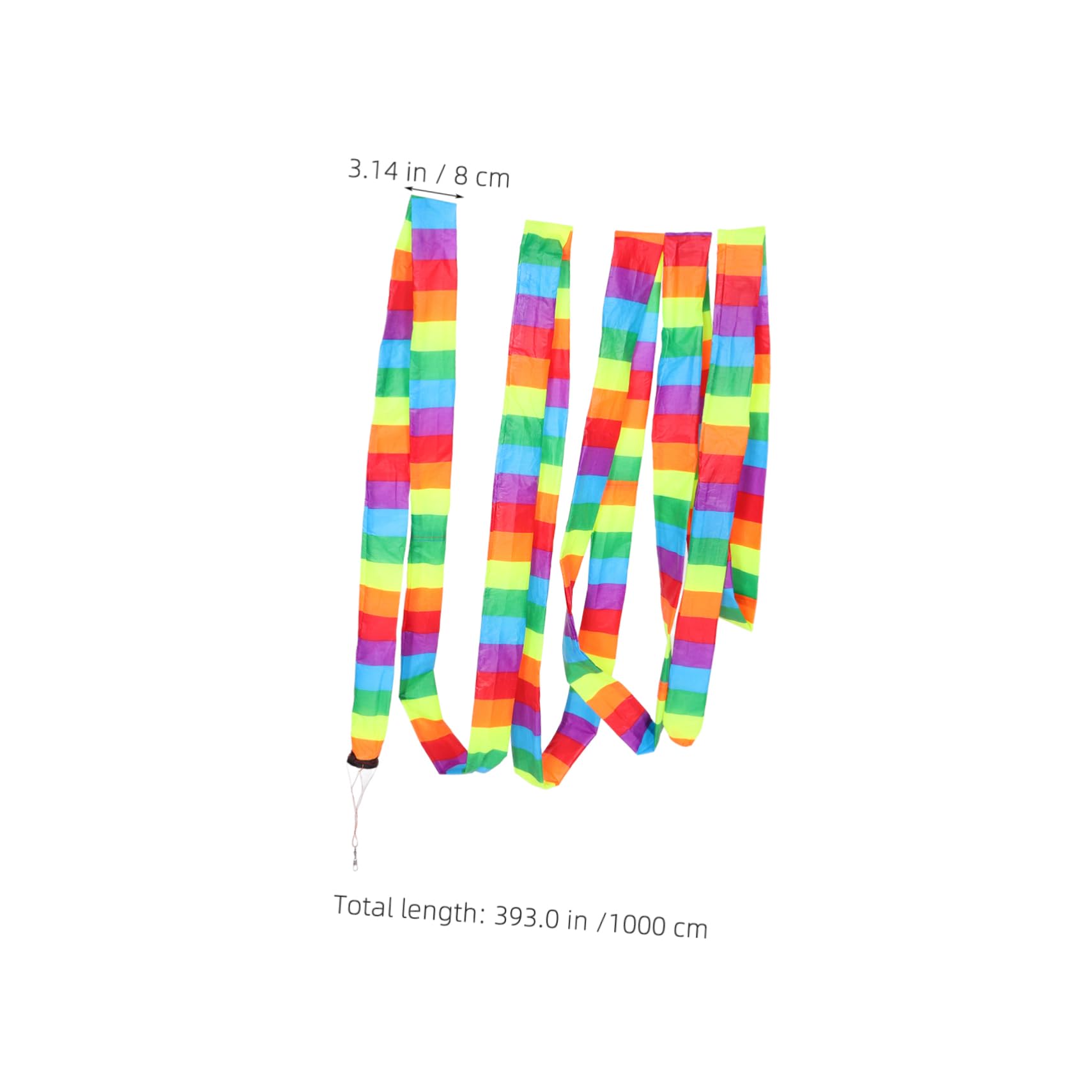 ibasenice Rainbow Kite Tail Kite Tube Tail Decorative Parts Vibrant Colors Easy Installation Sturdy Fabric