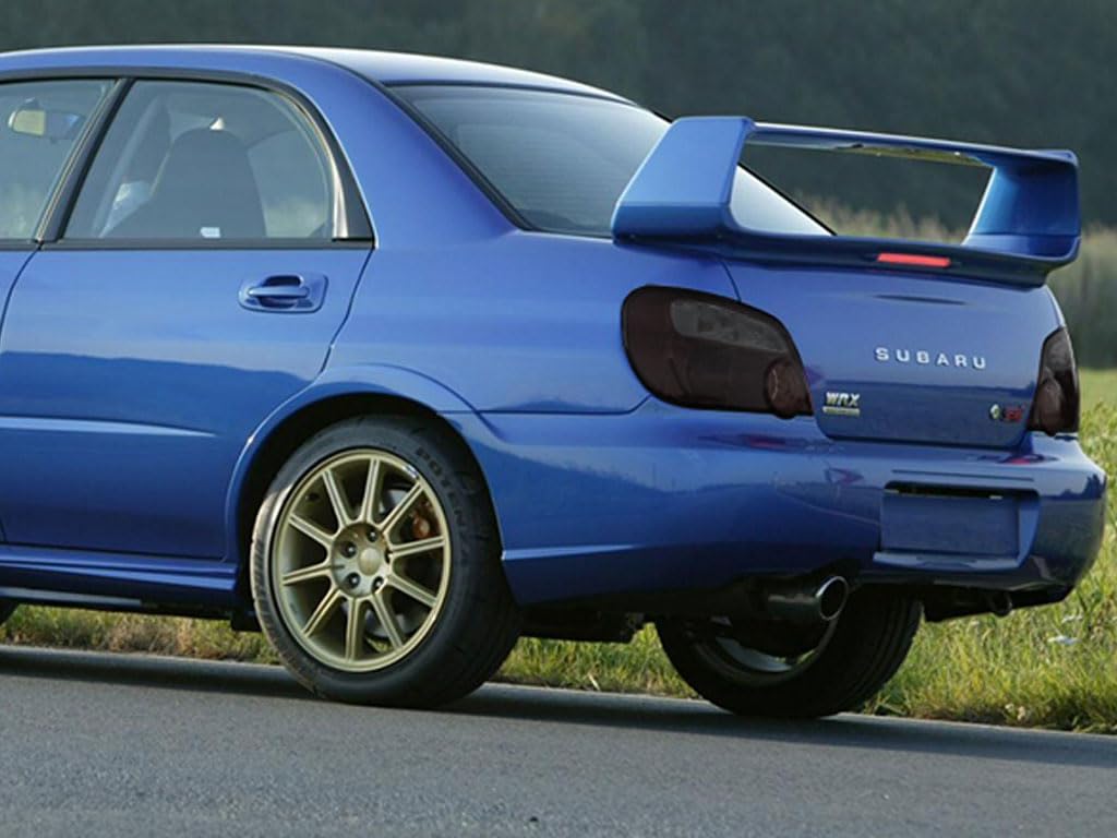 Rvinyl Tail Light Tint Covers Compatible with Subaru WRX 2002-2003 (Sedan) - Smoke