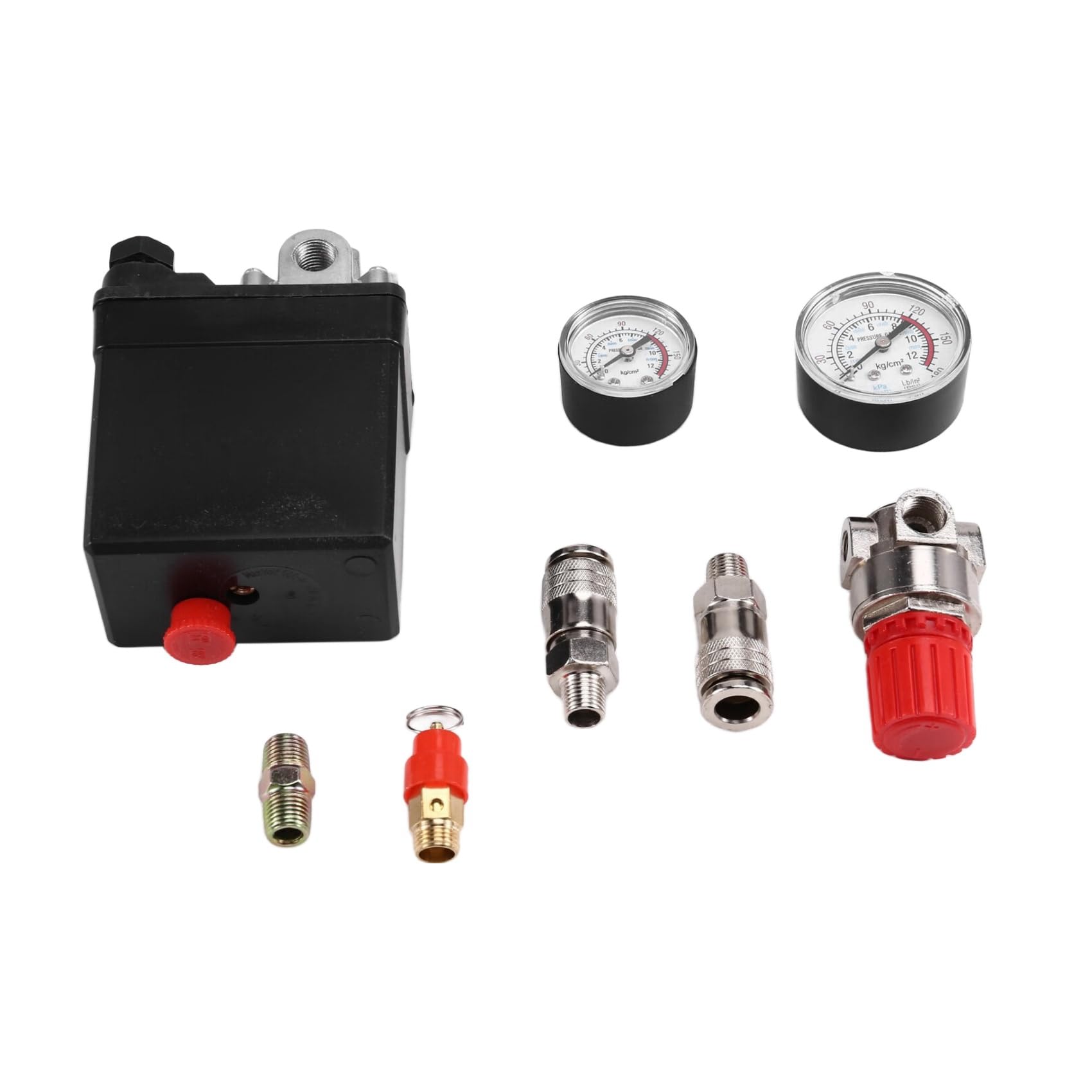 Udsknv[Ksl As Shown Four-Hole Air Compressor Pump Accessories Automatic Pressure Switch Assembly With American Connector
