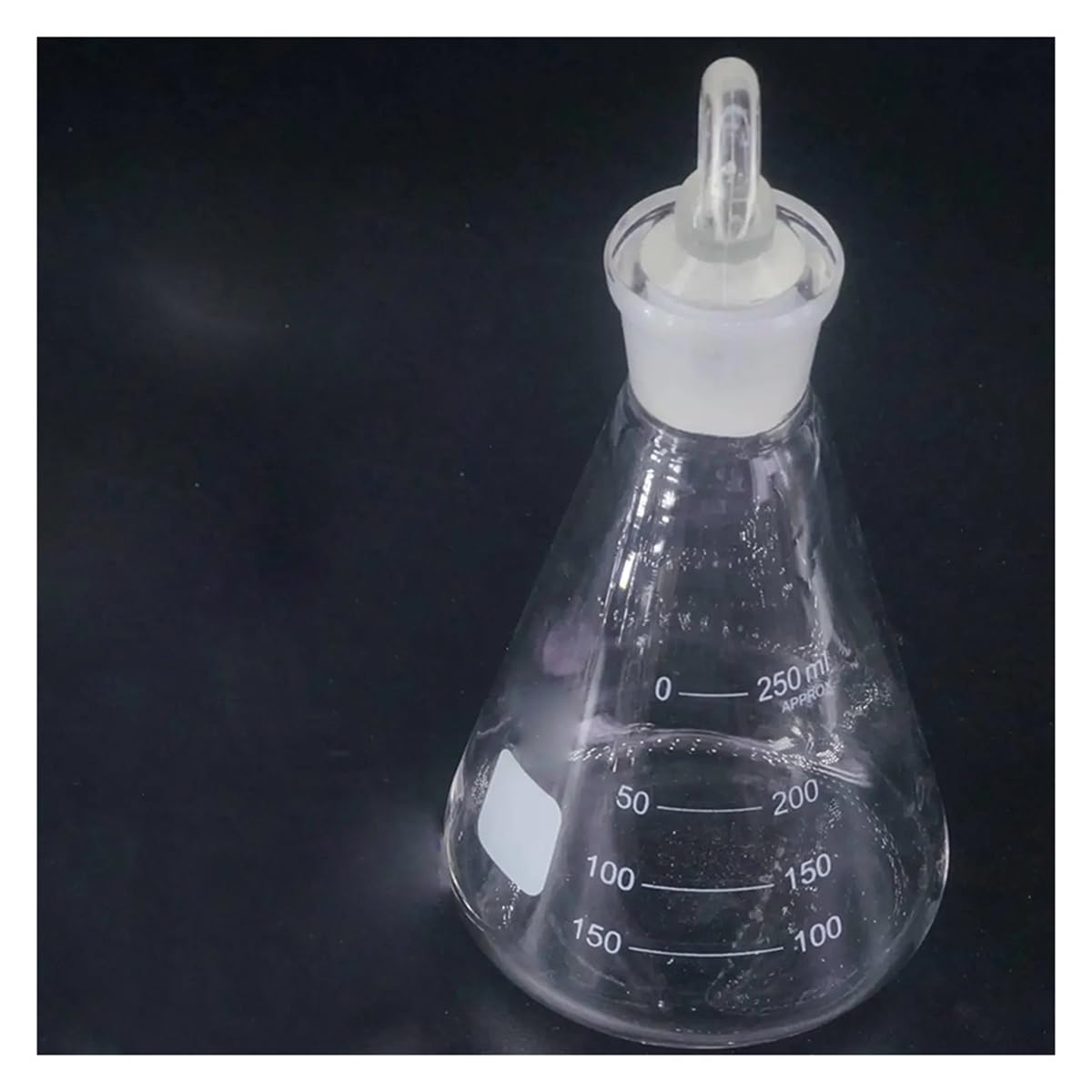 Glassware Labware 50ml To 1000ml Borosilicate Glass Laboratory Triangle Glass Flask Conical Flask With Cap(100ml)