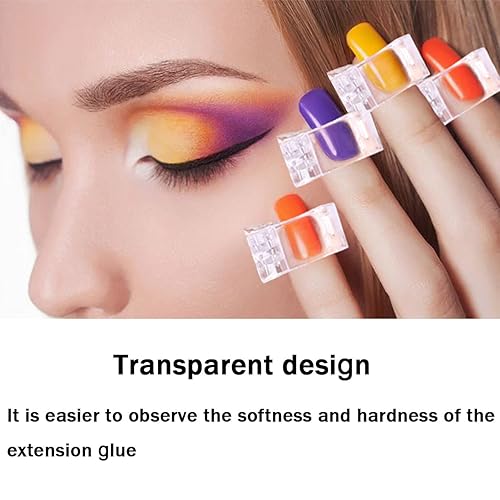 Miniatura 7 de Pinzas de uñas transparentes transparentes para construcción rápida, formas de uñas de poligel, pinzas de uñas para extensión de uñas de dedo de