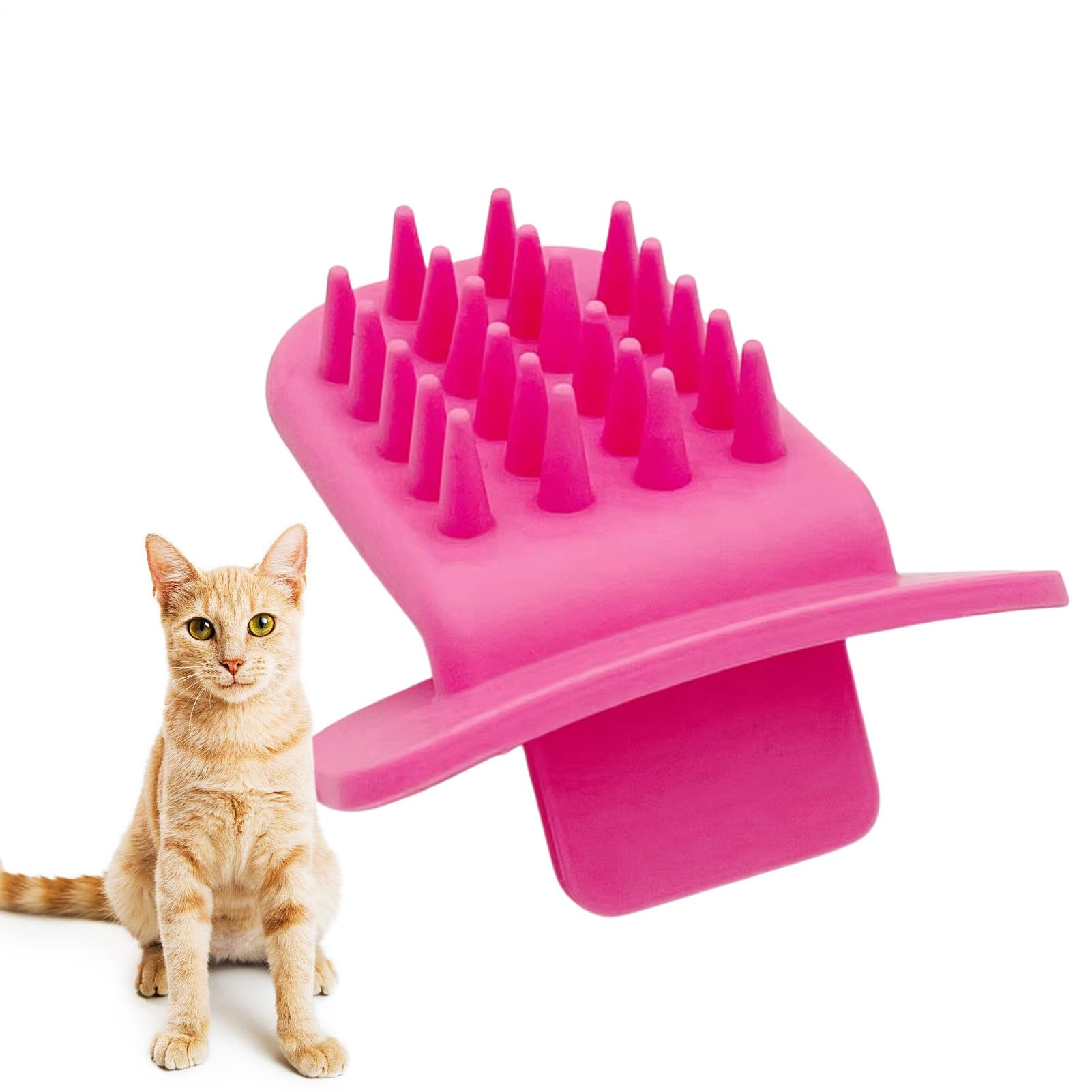 Cat Brush Scratcher - Tongue Like Brush, Grooming Toy | Calming Cat Puppy Licker, Natural Grooming Mother Aid, Soft Massage Tongue, Gentle Massager for Shedding