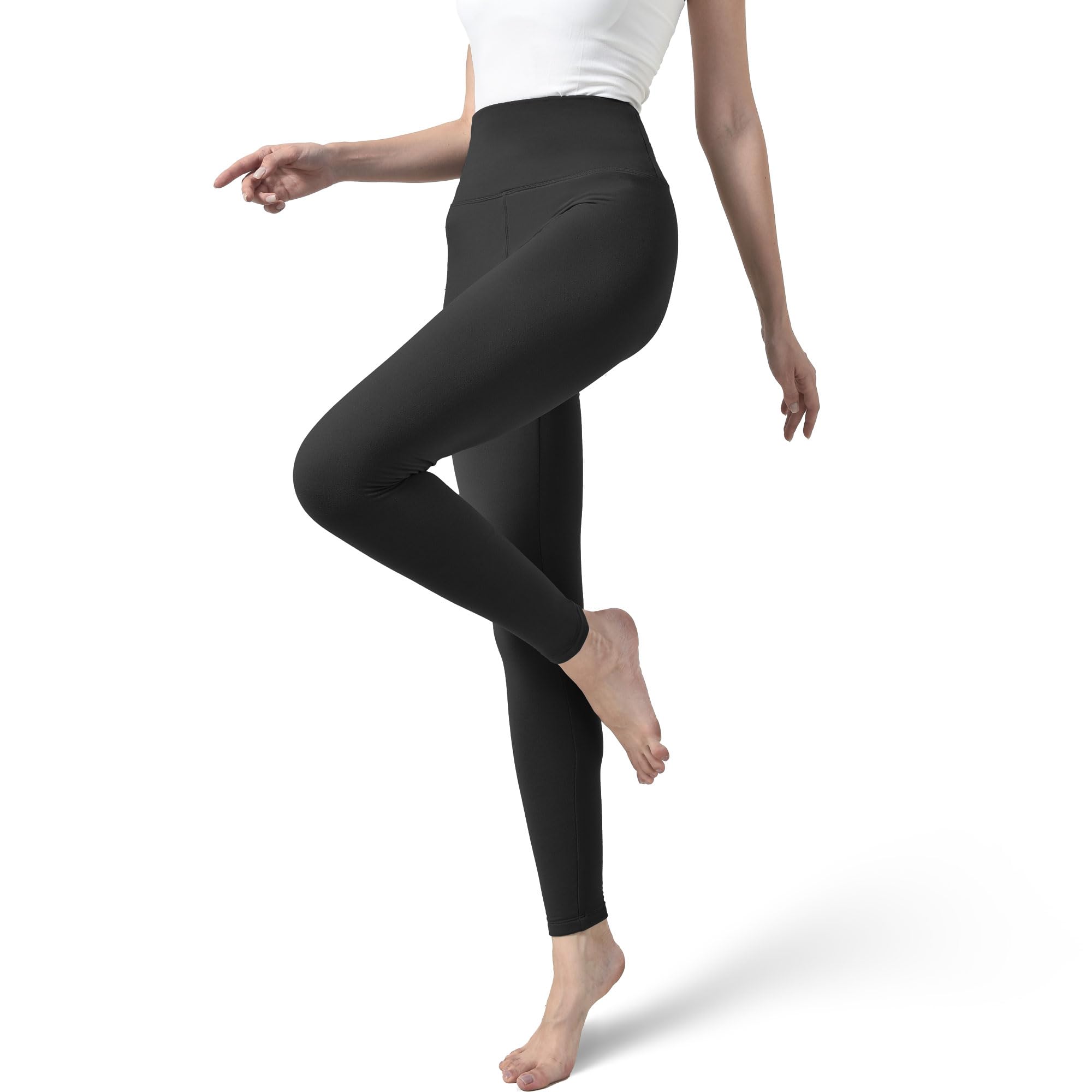 Fleece Lined Leggings for Women - High Waisted Workout Leggings for Women Running Exercise-image-30