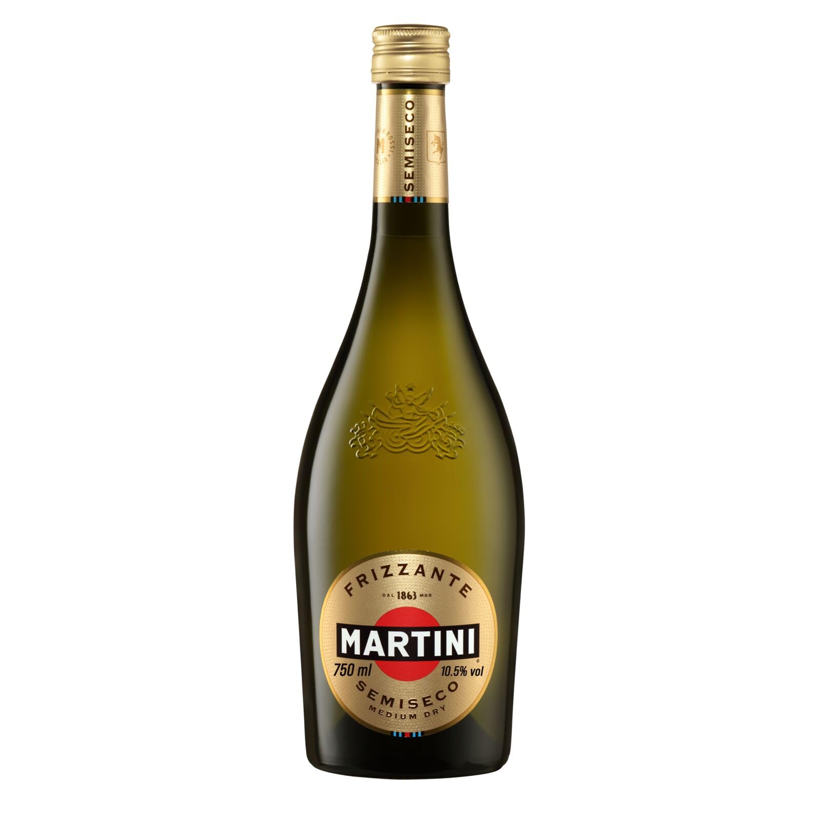MARTINI Frizzante Semiseco, 10,5 Vol.-%, 75 cl / 750 ml, Premium-Perlwein mit lebendigem Charakter und ausgewogener Säure