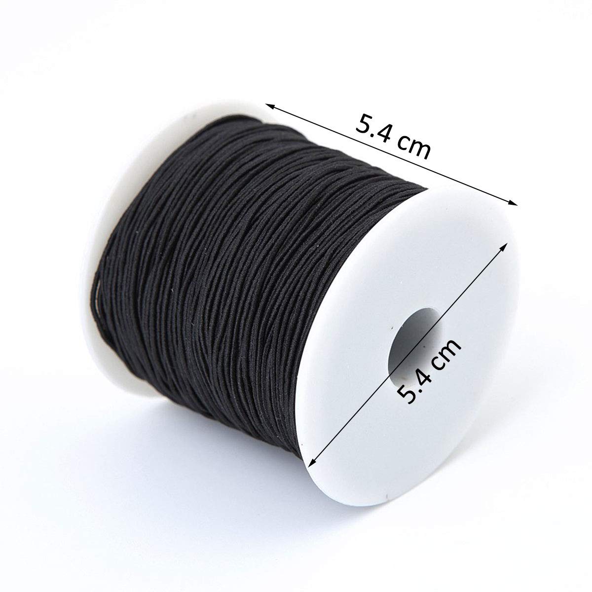 Cordoncino Elastico 1mm X 100m Nero - Per Braccialetti, Gioielli Fai Da Te E Perline