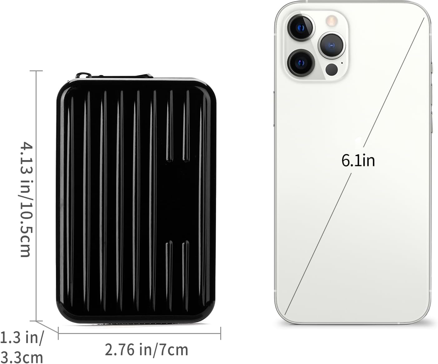 Credit Cards Holder for Women RFID Blocking Aluminum Zipper Wallet Business Card Case Metal ID Case for Men - Image 4