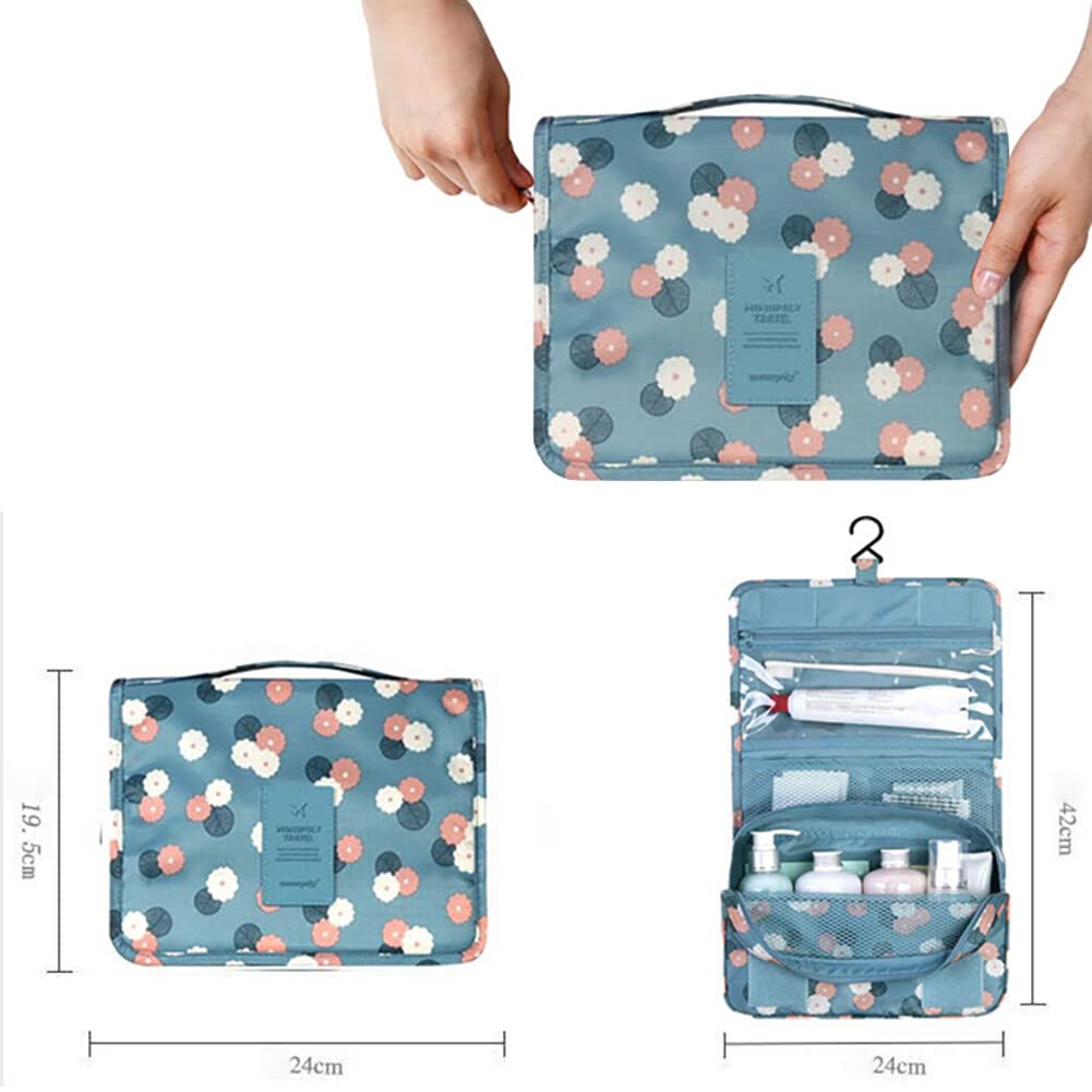 Eforcase Toiletry Bag Travel Bag with Hanging Hook, Toiletry Organizer Water-resistant Makeup Cosmetic Bag Toiletries Bag