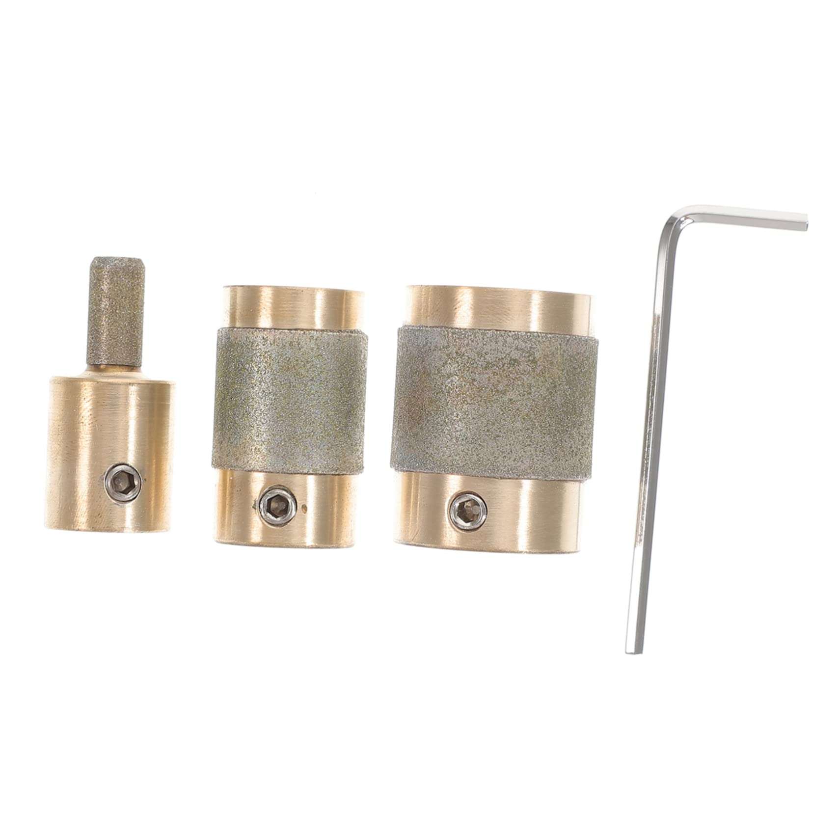 KONTONTY Glass Grinding Tool Kit 3 Sizes 1/4 Inch Glass Head Burr Grinder Suitable Grinding Head