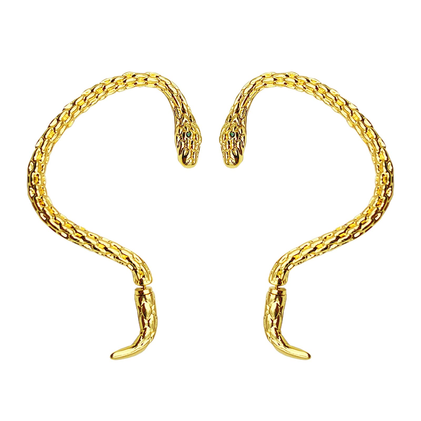 Snake Cuff Earring for Women Men Gothic Gold Snake Shape Earrings Punk Snake Stud Snake Cuff Earring for Women