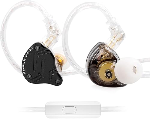 KZ ZS10 Pro X - Auriculares intrauditivos mejorados, 4BA 1DD KZ, auriculares multicontrolador intrauditivo IEM con aleación Faceplace desmontable