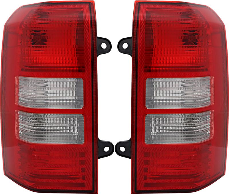 2008-2017 Jeep Patriot Smoked Red Tail Lights - Pair, Left & Right, DTMOTO Brand