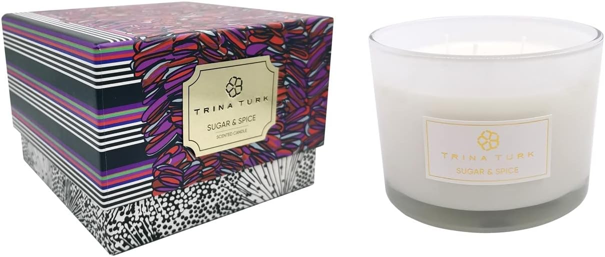 Trina Turk Sugar & Spice 3 Wick Candle Jar 12.3 Ounces