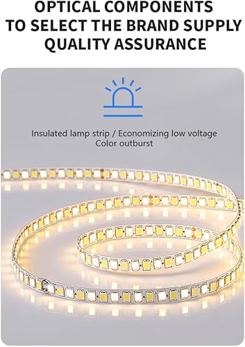 Miniatura 4 de Espejo LED de 18 x 24 pulgadas, espejo de baño inteligente con luces, antivaho, vidrio templado, 3 colores regulables, frontal y retroiluminado, CRI