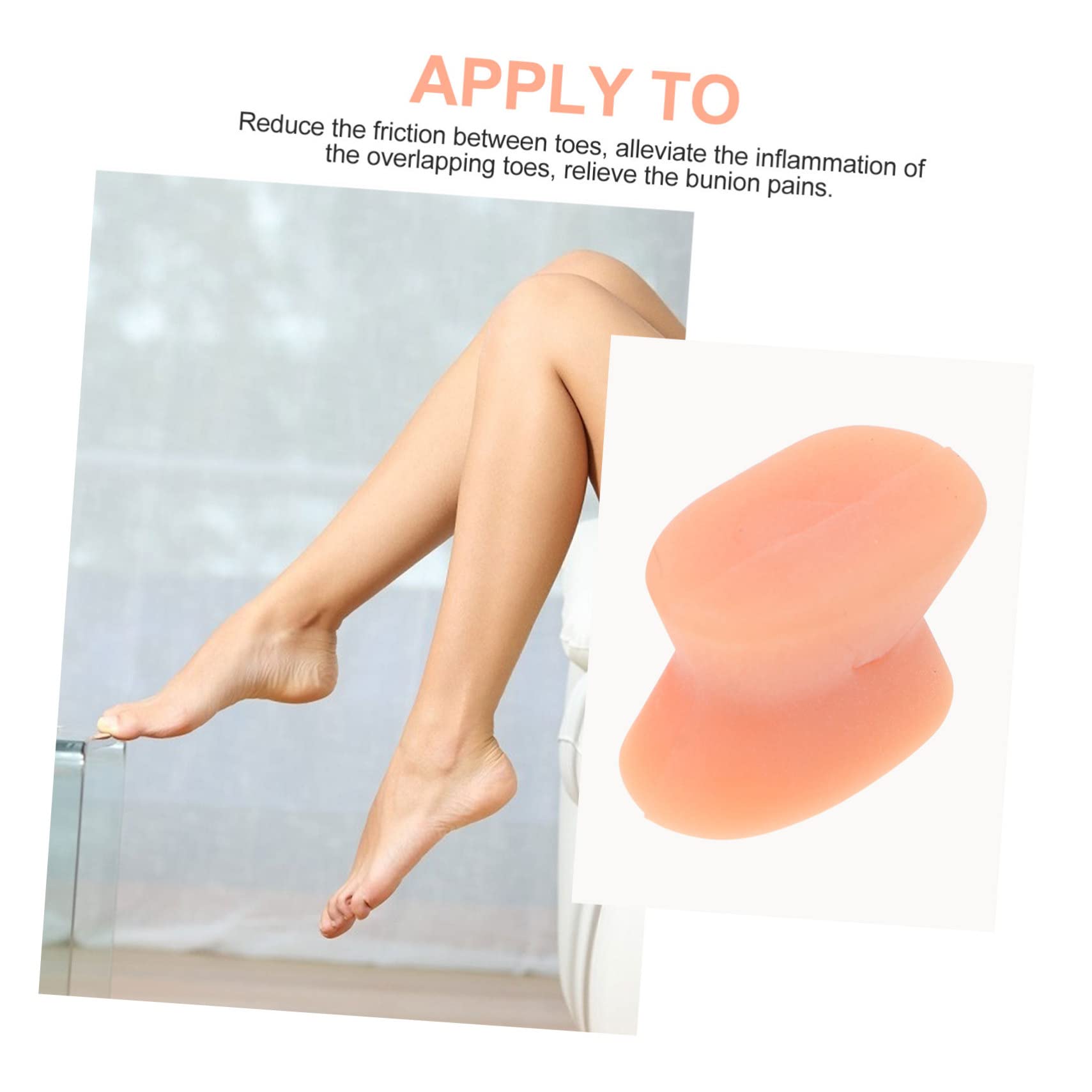 Didiseaon 8Pcs Silicone Separators for Light Brown Foot and Adjuster for Overlapping and Bunion Relief