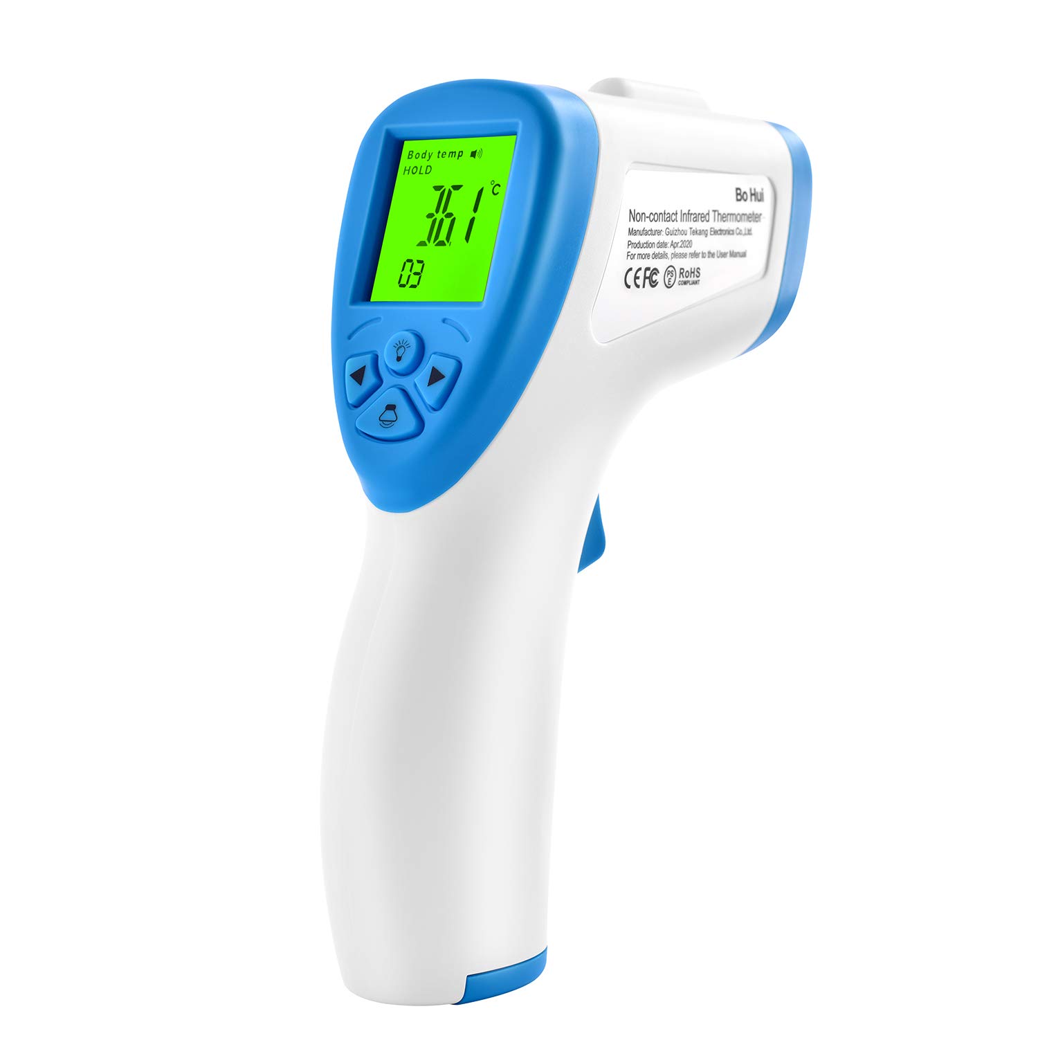 Digital Thermometer, LongReal Adult Baby Thermometer for Fever Ear Forehead Temperature Infrared Thermometer No Contact Large LCD Display for Home & Community Use