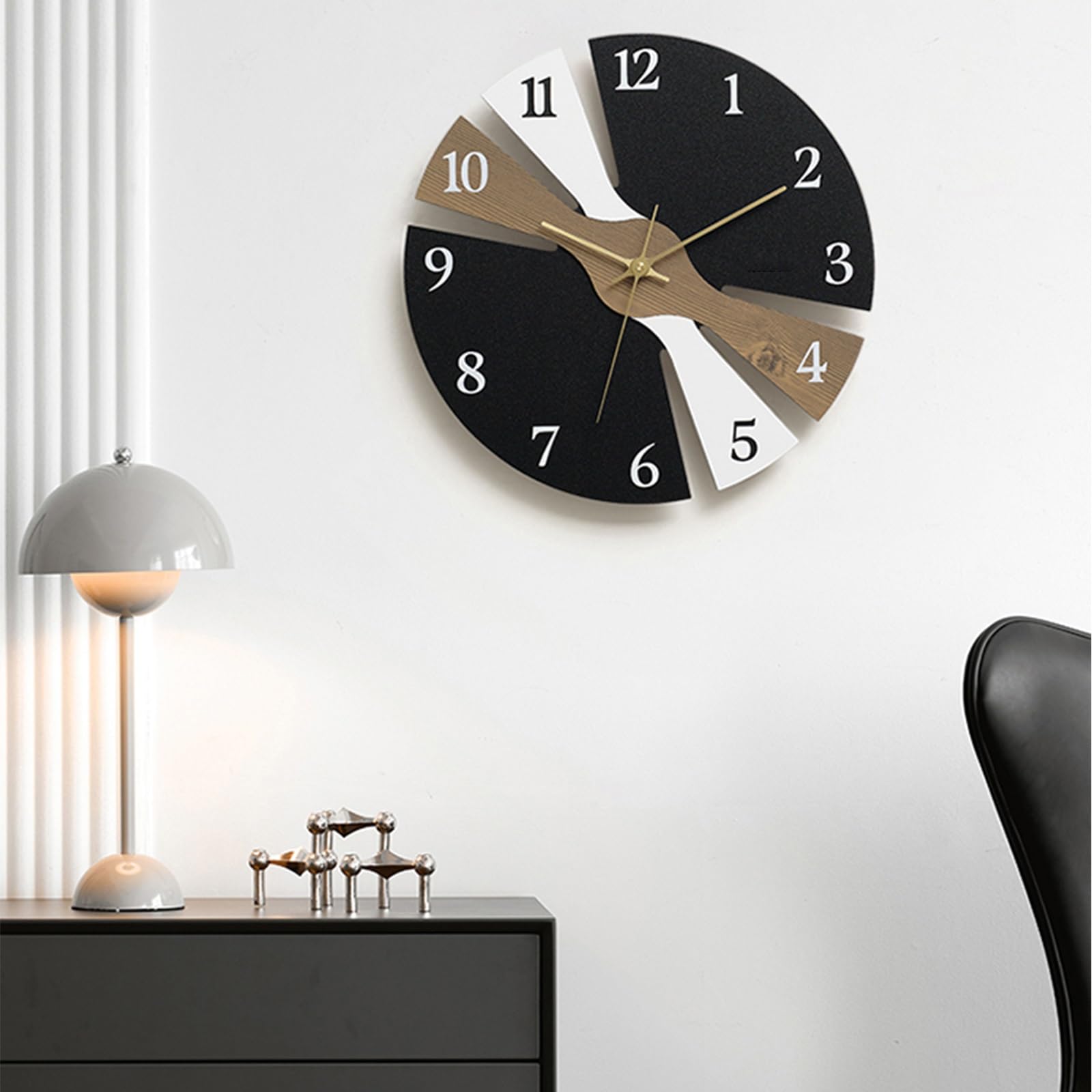 Horloge murale en bois haut de gamme au design moderne et épuré