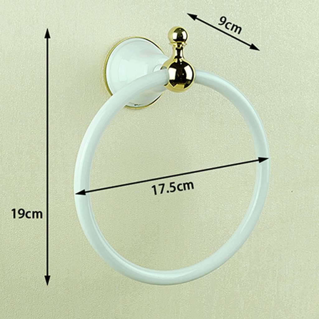 LSLYTQ All Copper Towel Ring, European Bathroom Accessories, Hand Towel Holder, Wall Mounted Style Bathroom Towel Hanger