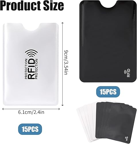 Miniatura 4 de 30 fundas de bloqueo RFID para tarjetas de crédito, cubierta de tarjeta de crédito de papel de aluminio, fundas protectoras para tarjetas de