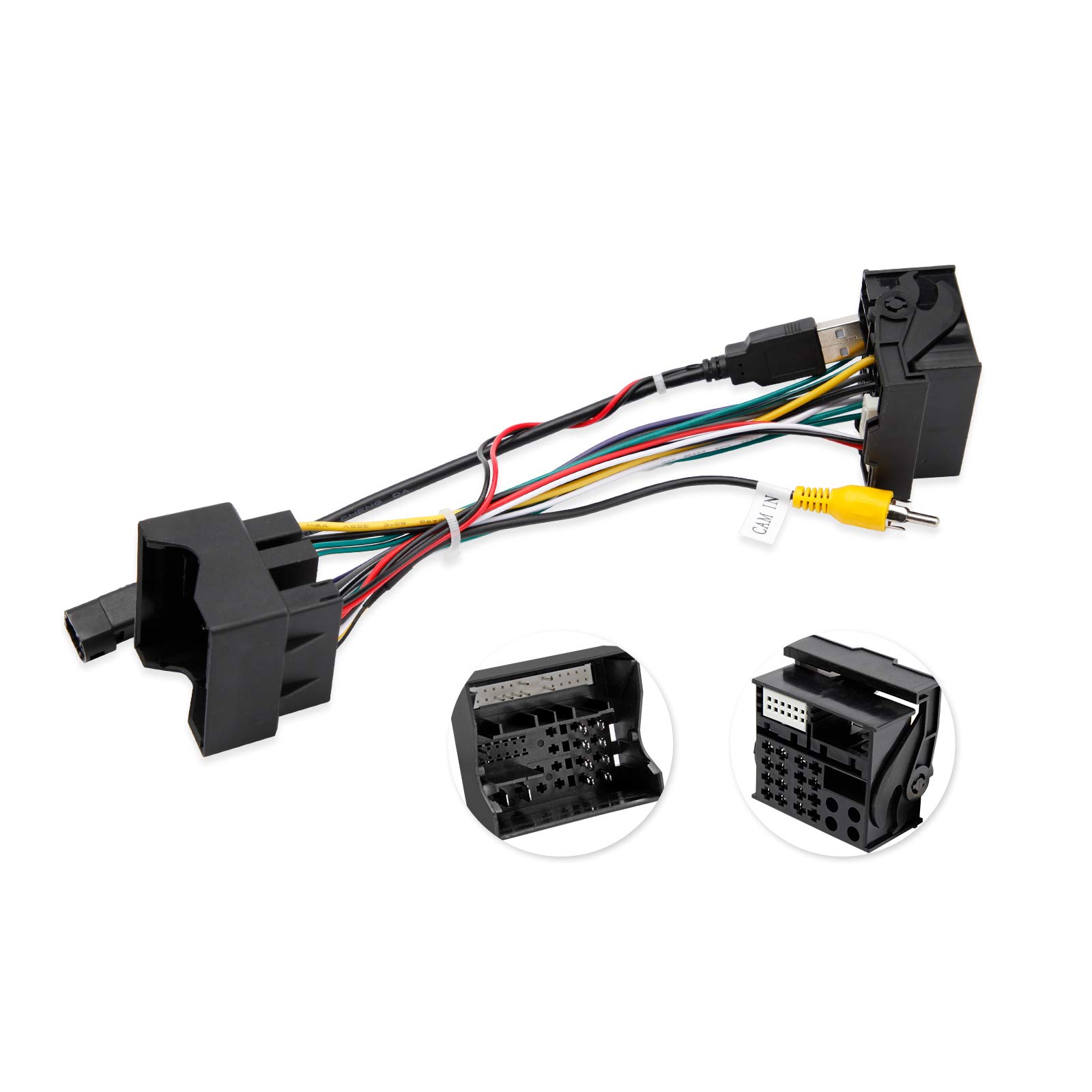 XTRONS Adaptador de arnés ISO para coche, 40 pines a 52 pines, adaptador MQB Quadlock para VW Golf 7