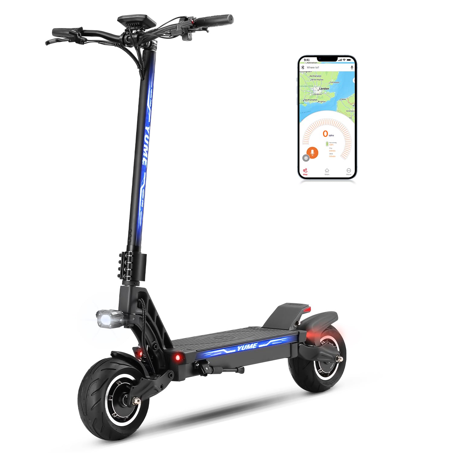M YUME SCOOTER Hawk Pro Peak Power 6000W Electric Scooter Adult Up to 50 MPH Speed 56 Miles