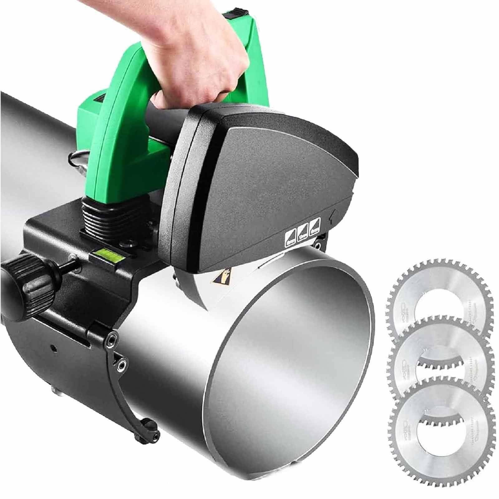 Elektrische Rohrschneidemaschine, 5 Geschwindigkeiten für Klempnerarbeiten & Heimwerker, 1.5-22.0 cm/7.5-40.0 cm Durchmesser, tragbarer Handschneider für Kupfer, Messing, PVC