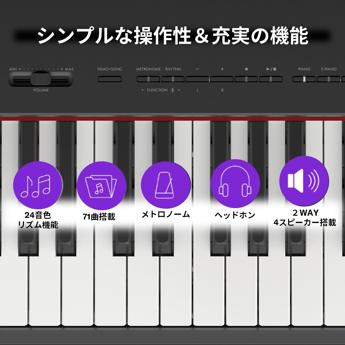 Amazon.co.jp: ヤマハ(YAMAHA) 電子ピアノ P-225WH Pシリーズ 88鍵盤 