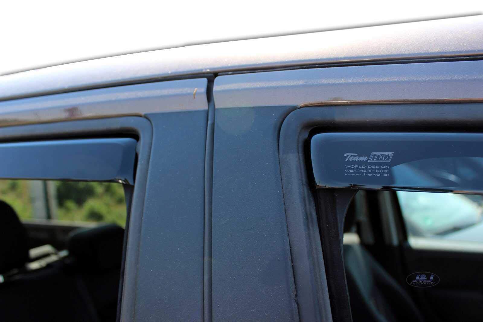J&J AUTOMOTIVE Deflettori d'Aria per Volkswagen Amarok 4-Porte 2010-2016, Set da 4 Pezzi, Nero Fumé Oscurato Heko