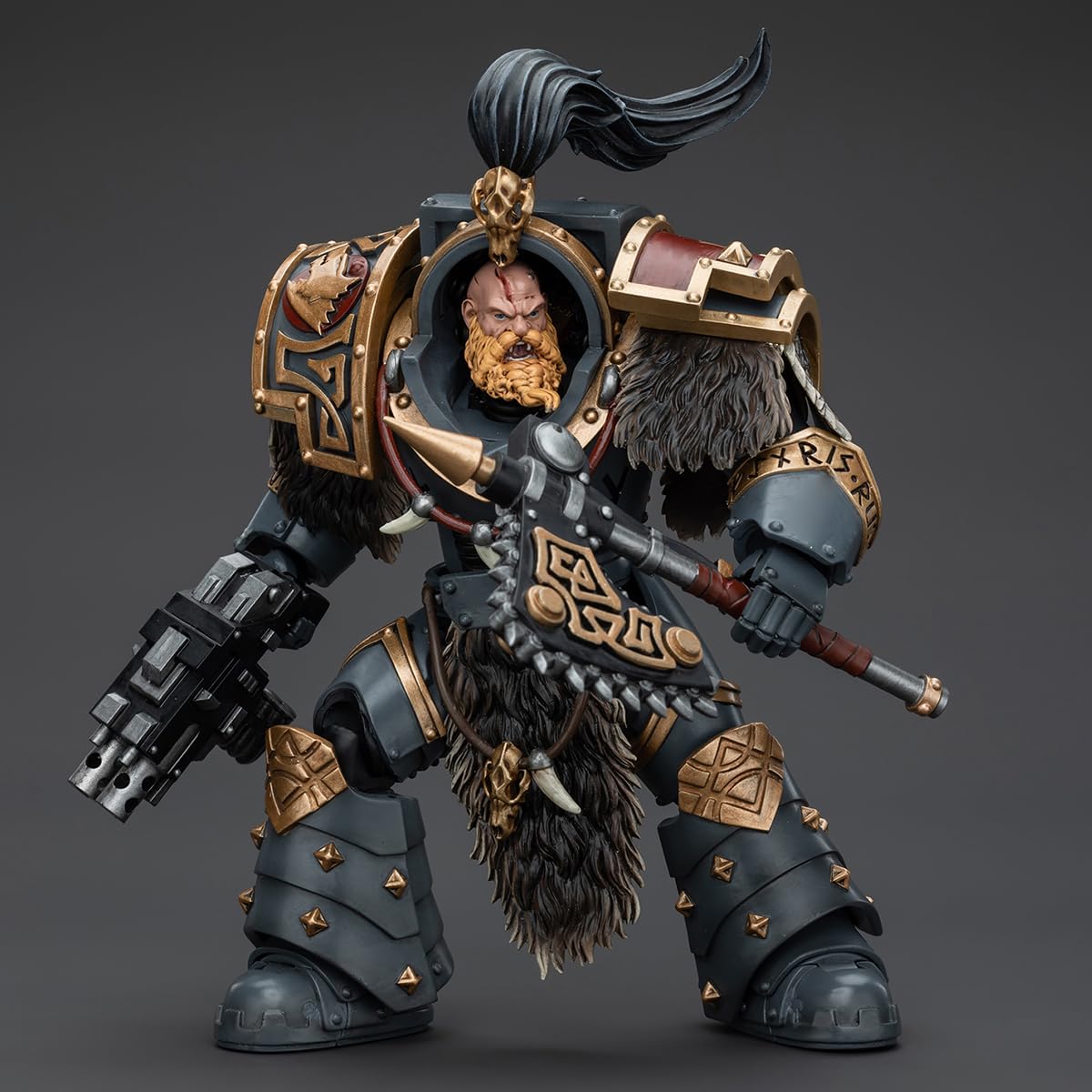 HiPlay JoyToy Warhammer The Horus Heresy 1:18 Scale Figure: Space Wolves Varagyr Wolf Guard Squad Varagyr Terminator 3 Action Figures JT5833