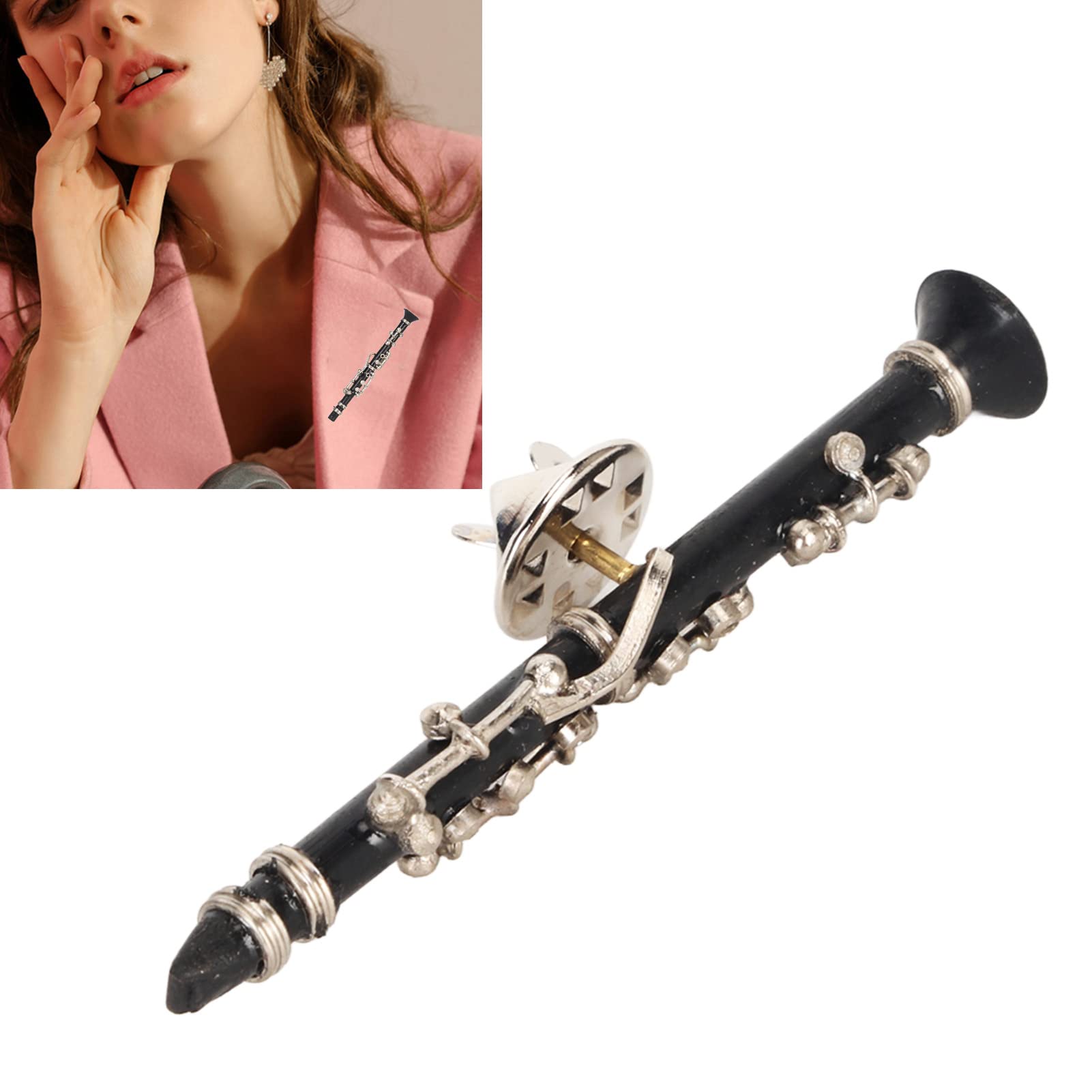 Spilla Clarinetto In Miniatura LEMCC - Con Custodia Velluto, Regalo Per Musicisti - Foto 4