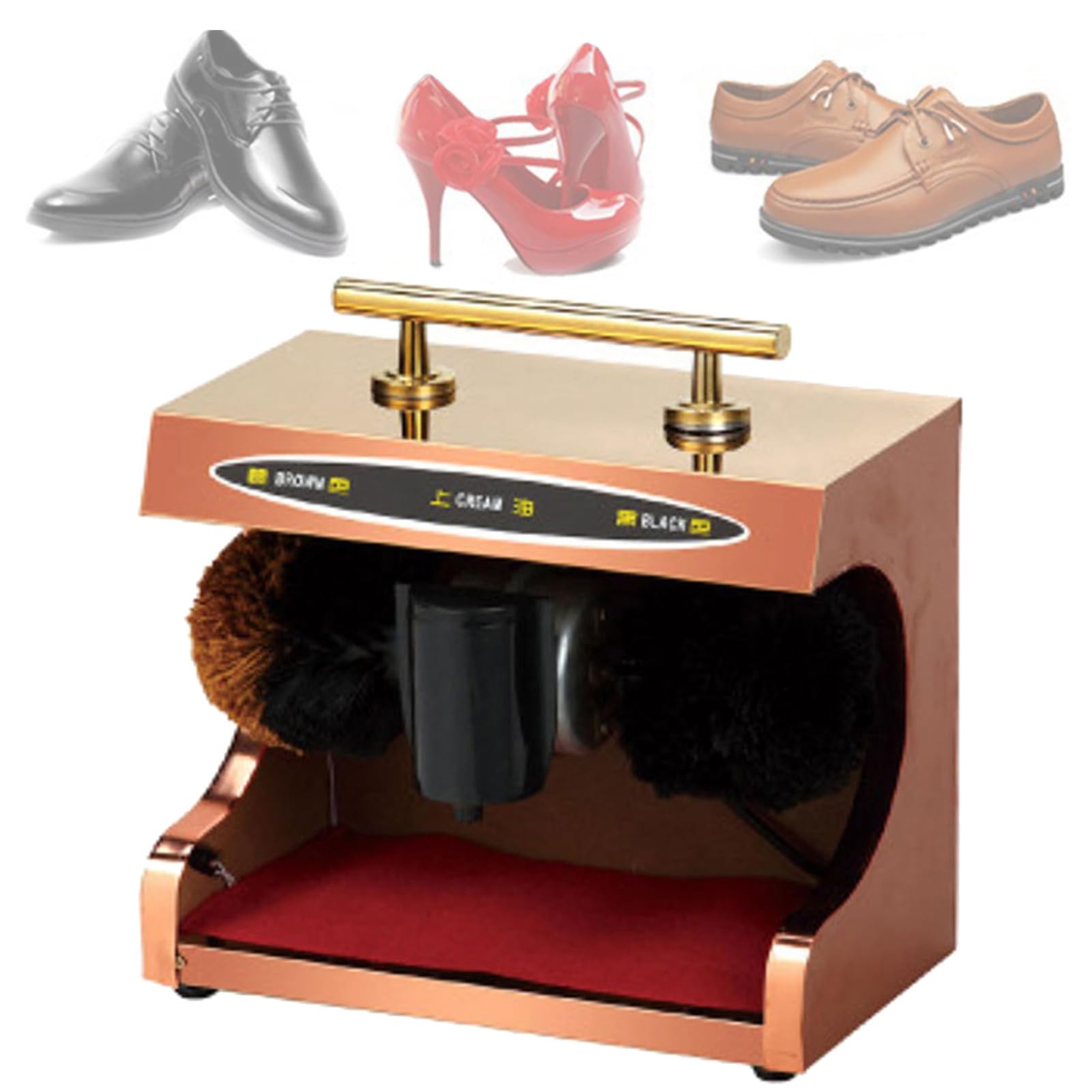 Automatischer Schuhpolierer & tragbarer Lederreiniger, Induktionsbetrieben für Zuhause, Büro, Hotel