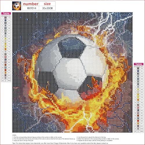 MXJSUA 5D Football Diamond Painting Pictures Kits - Image 4