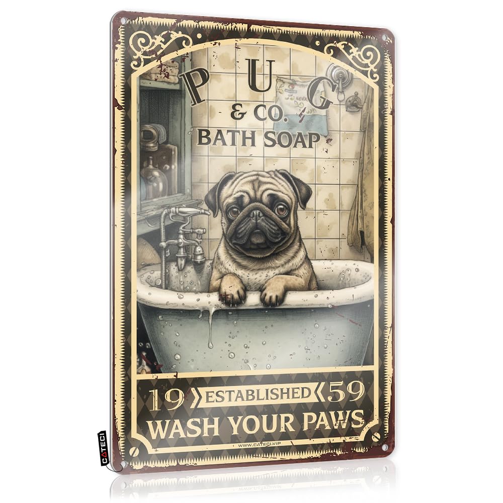 MWFKKADDB Signs For Garage Pug Bath Soap Wash Your Paws Tin Sign In Session For Therapistscute Kitchen Accessoriesover The Garden Wall Merchmens Office Decor Home Decor Men Beer Limit Sign(30X40CM)