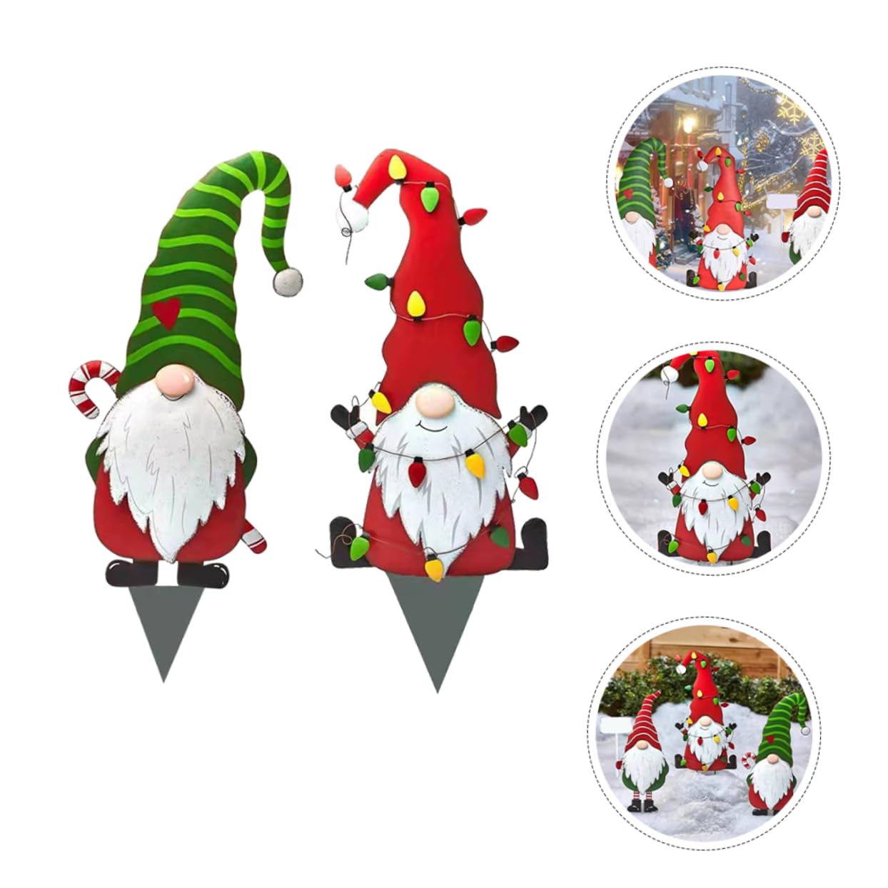 SUPVOX Lot de 2 décorations extérieures pour Le Jardin, Noël, piquets de Jardin, Insertion de Sol, décoration de Noël, de Père, Insert de, décoration de, Plaque