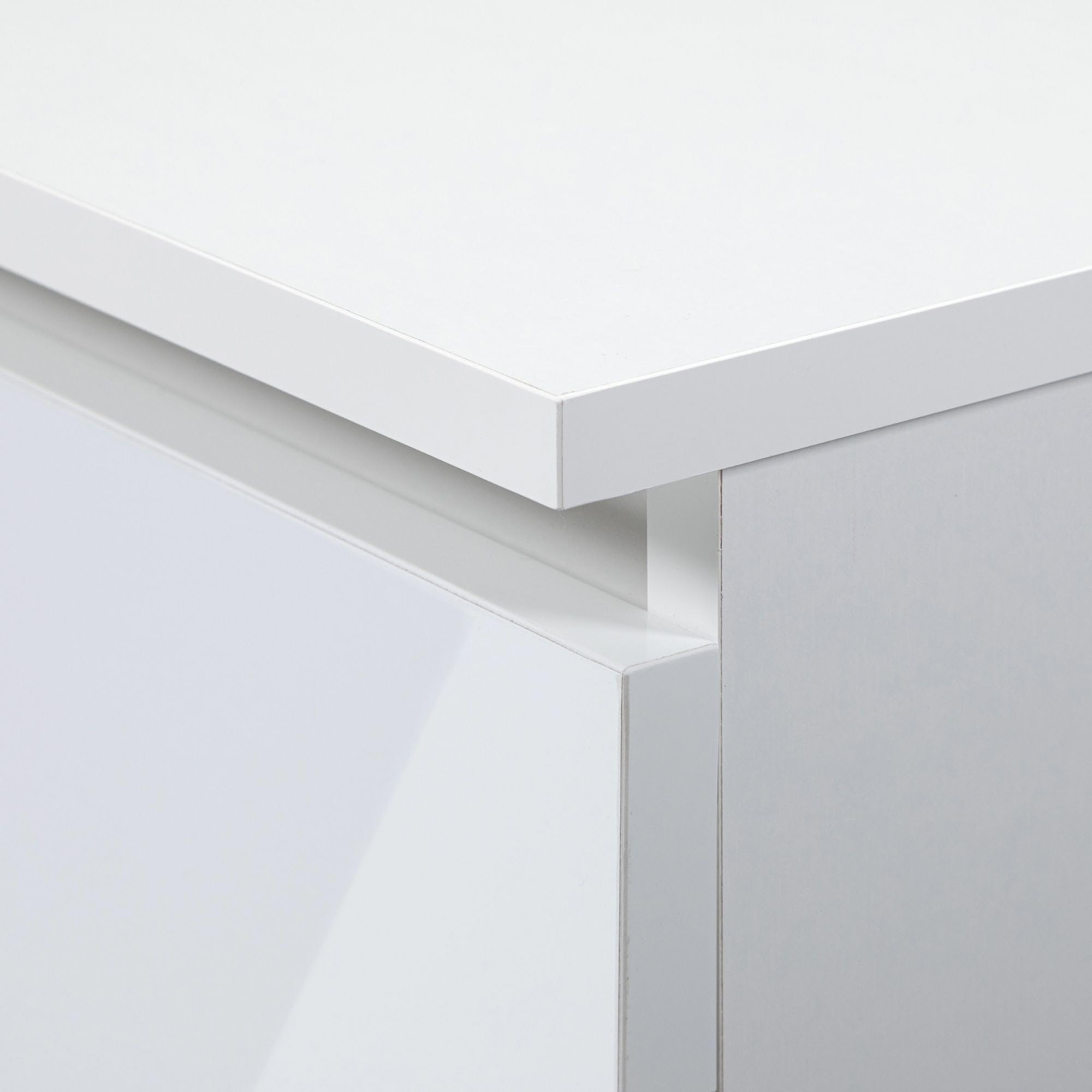 AKORD Cassettiera K80 con 2 ante e 1 cassetto | Mobiletti Ingresso Bagno | Armadio Cameretta | Comodino | Design moderno | L80 x H99 x P40 cm, peso 34 kg | Bianco & Bianco Lucido Frontale